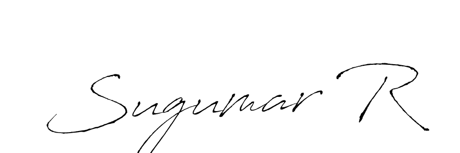 Similarly Antro_Vectra is the best handwritten signature design. Signature creator online .You can use it as an online autograph creator for name Sugumar R. Sugumar R signature style 6 images and pictures png