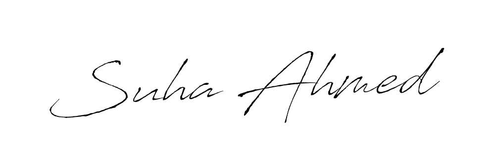 if you are searching for the best signature style for your name Suha Ahmed. so please give up your signature search. here we have designed multiple signature styles  using Antro_Vectra. Suha Ahmed signature style 6 images and pictures png