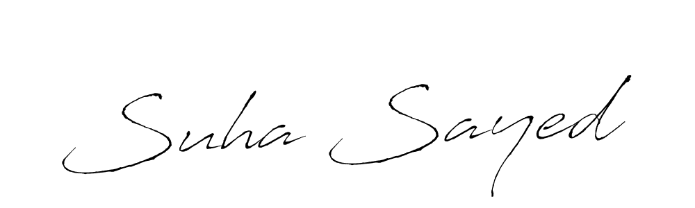 Use a signature maker to create a handwritten signature online. With this signature software, you can design (Antro_Vectra) your own signature for name Suha Sayed. Suha Sayed signature style 6 images and pictures png