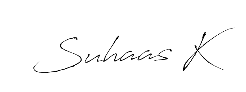 Create a beautiful signature design for name Suhaas K. With this signature (Antro_Vectra) fonts, you can make a handwritten signature for free. Suhaas K signature style 6 images and pictures png