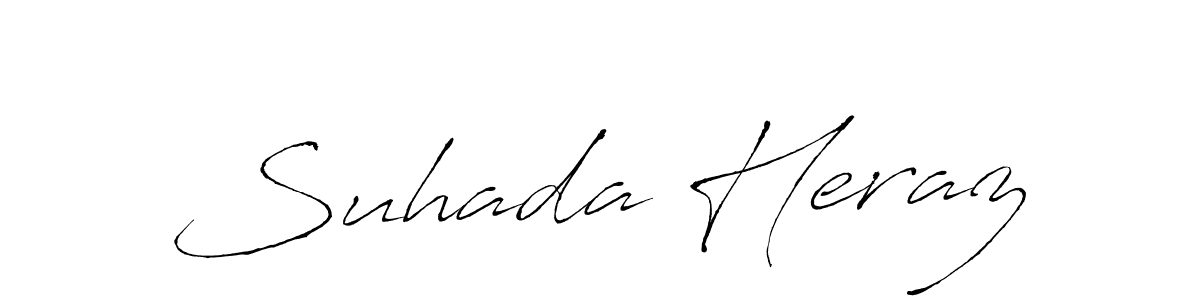 Design your own signature with our free online signature maker. With this signature software, you can create a handwritten (Antro_Vectra) signature for name Suhada Heraz. Suhada Heraz signature style 6 images and pictures png