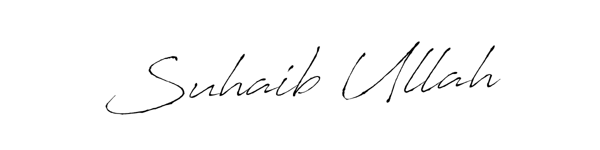 Make a beautiful signature design for name Suhaib Ullah. With this signature (Antro_Vectra) style, you can create a handwritten signature for free. Suhaib Ullah signature style 6 images and pictures png
