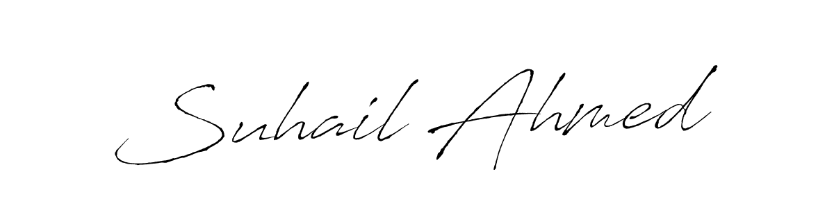 How to make Suhail Ahmed signature? Antro_Vectra is a professional autograph style. Create handwritten signature for Suhail Ahmed name. Suhail Ahmed signature style 6 images and pictures png
