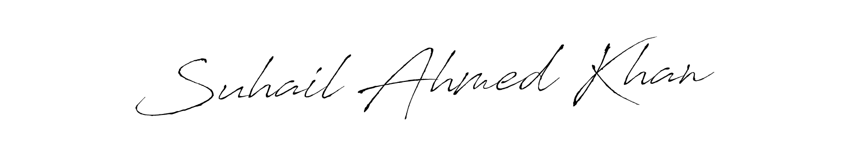 Use a signature maker to create a handwritten signature online. With this signature software, you can design (Antro_Vectra) your own signature for name Suhail Ahmed Khan. Suhail Ahmed Khan signature style 6 images and pictures png
