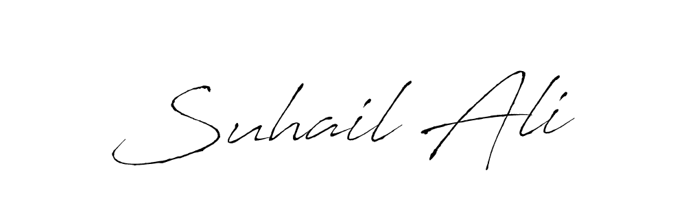 Make a beautiful signature design for name Suhail Ali. With this signature (Antro_Vectra) style, you can create a handwritten signature for free. Suhail Ali signature style 6 images and pictures png
