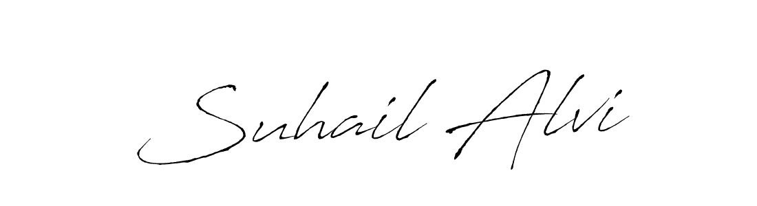 Make a beautiful signature design for name Suhail Alvi. With this signature (Antro_Vectra) style, you can create a handwritten signature for free. Suhail Alvi signature style 6 images and pictures png