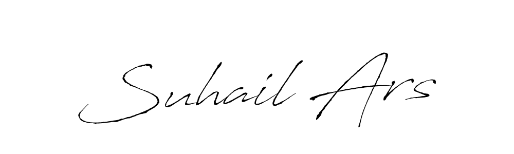 Make a beautiful signature design for name Suhail Ars. With this signature (Antro_Vectra) style, you can create a handwritten signature for free. Suhail Ars signature style 6 images and pictures png