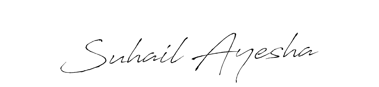 Use a signature maker to create a handwritten signature online. With this signature software, you can design (Antro_Vectra) your own signature for name Suhail Ayesha. Suhail Ayesha signature style 6 images and pictures png