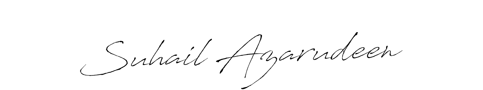 Design your own signature with our free online signature maker. With this signature software, you can create a handwritten (Antro_Vectra) signature for name Suhail Azarudeen. Suhail Azarudeen signature style 6 images and pictures png