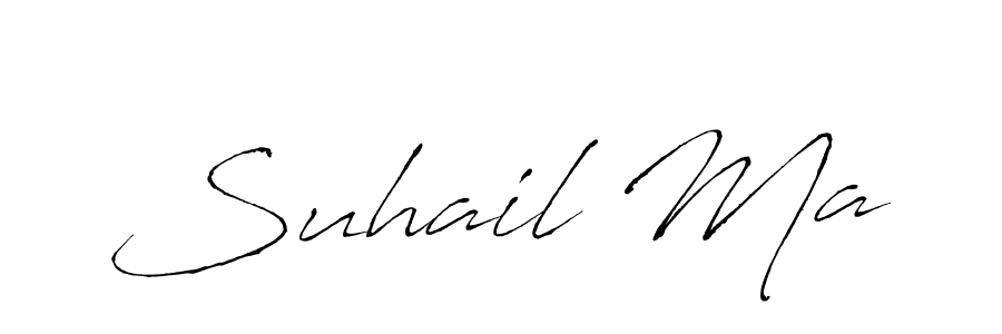 You should practise on your own different ways (Antro_Vectra) to write your name (Suhail Ma) in signature. don't let someone else do it for you. Suhail Ma signature style 6 images and pictures png