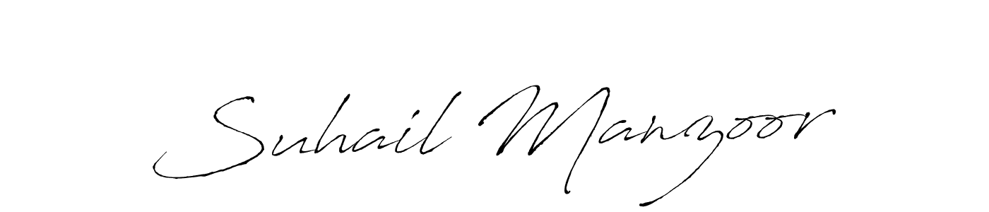 It looks lik you need a new signature style for name Suhail Manzoor. Design unique handwritten (Antro_Vectra) signature with our free signature maker in just a few clicks. Suhail Manzoor signature style 6 images and pictures png