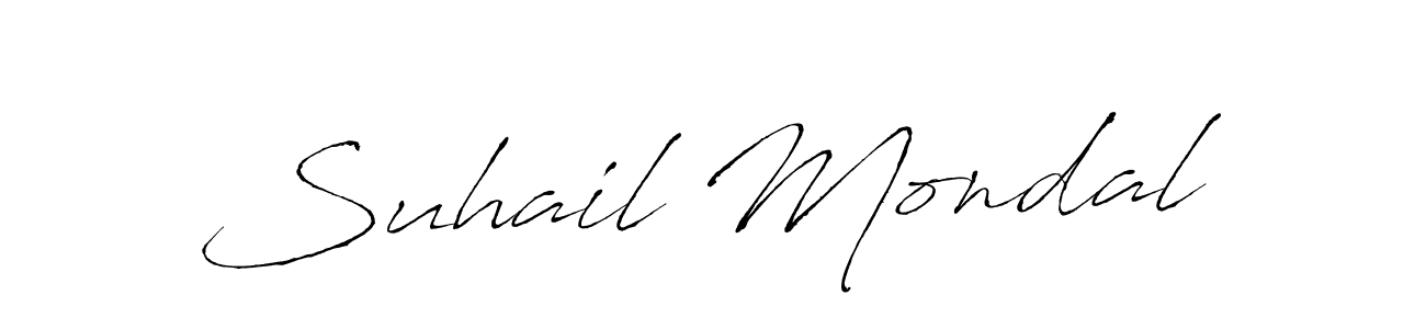 Design your own signature with our free online signature maker. With this signature software, you can create a handwritten (Antro_Vectra) signature for name Suhail Mondal. Suhail Mondal signature style 6 images and pictures png