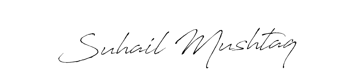 Suhail Mushtaq stylish signature style. Best Handwritten Sign (Antro_Vectra) for my name. Handwritten Signature Collection Ideas for my name Suhail Mushtaq. Suhail Mushtaq signature style 6 images and pictures png