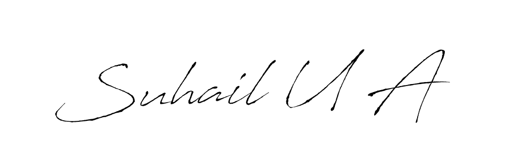 How to Draw Suhail U A signature style? Antro_Vectra is a latest design signature styles for name Suhail U A. Suhail U A signature style 6 images and pictures png