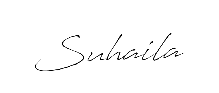 Design your own signature with our free online signature maker. With this signature software, you can create a handwritten (Antro_Vectra) signature for name Suhaila. Suhaila signature style 6 images and pictures png