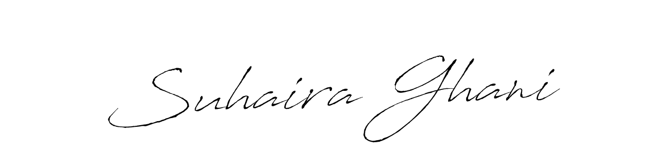 Design your own signature with our free online signature maker. With this signature software, you can create a handwritten (Antro_Vectra) signature for name Suhaira Ghani. Suhaira Ghani signature style 6 images and pictures png