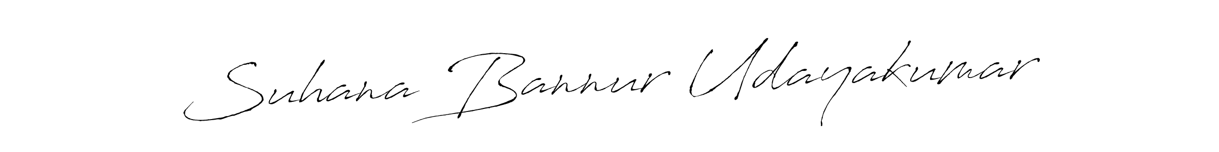 Make a beautiful signature design for name Suhana Bannur Udayakumar. With this signature (Antro_Vectra) style, you can create a handwritten signature for free. Suhana Bannur Udayakumar signature style 6 images and pictures png