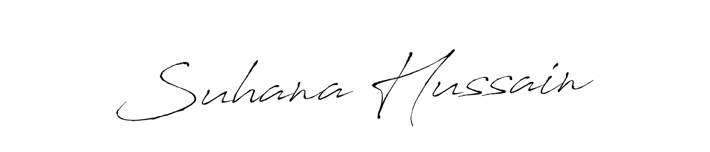 Make a beautiful signature design for name Suhana Hussain. With this signature (Antro_Vectra) style, you can create a handwritten signature for free. Suhana Hussain signature style 6 images and pictures png