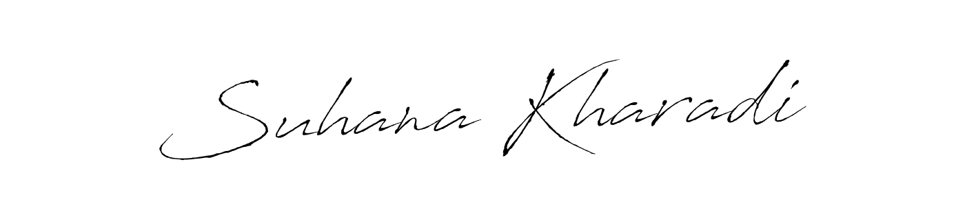 Make a beautiful signature design for name Suhana Kharadi. With this signature (Antro_Vectra) style, you can create a handwritten signature for free. Suhana Kharadi signature style 6 images and pictures png