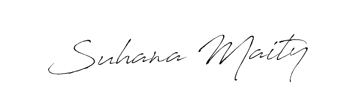 How to make Suhana Maity name signature. Use Antro_Vectra style for creating short signs online. This is the latest handwritten sign. Suhana Maity signature style 6 images and pictures png