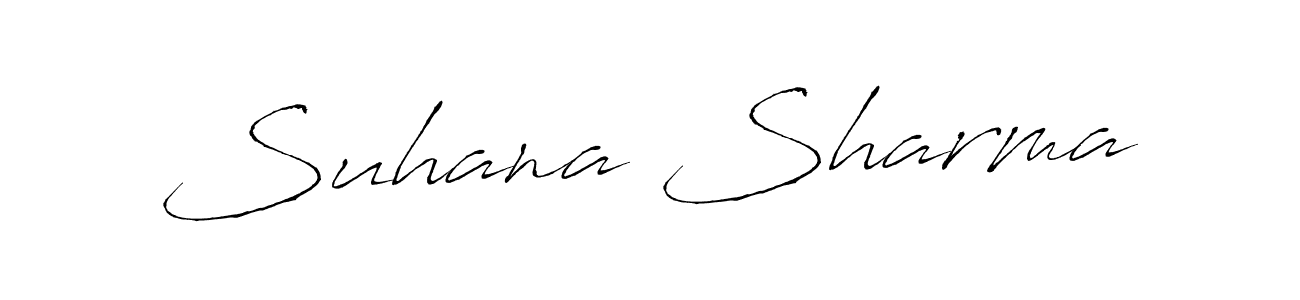 Make a beautiful signature design for name Suhana Sharma. With this signature (Antro_Vectra) style, you can create a handwritten signature for free. Suhana Sharma signature style 6 images and pictures png