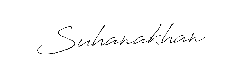 How to make Suhanakhan name signature. Use Antro_Vectra style for creating short signs online. This is the latest handwritten sign. Suhanakhan signature style 6 images and pictures png