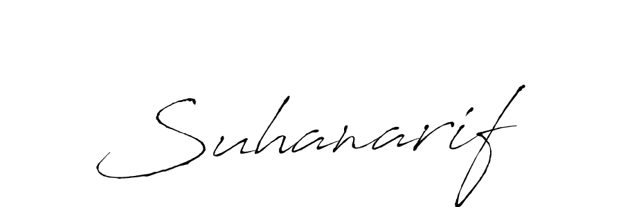 Design your own signature with our free online signature maker. With this signature software, you can create a handwritten (Antro_Vectra) signature for name Suhanarif. Suhanarif signature style 6 images and pictures png