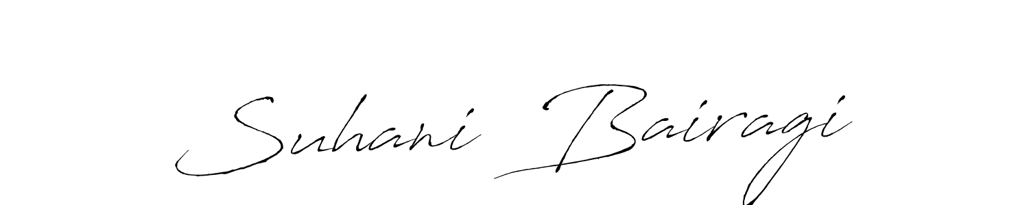 Similarly Antro_Vectra is the best handwritten signature design. Signature creator online .You can use it as an online autograph creator for name Suhani  Bairagi. Suhani  Bairagi signature style 6 images and pictures png