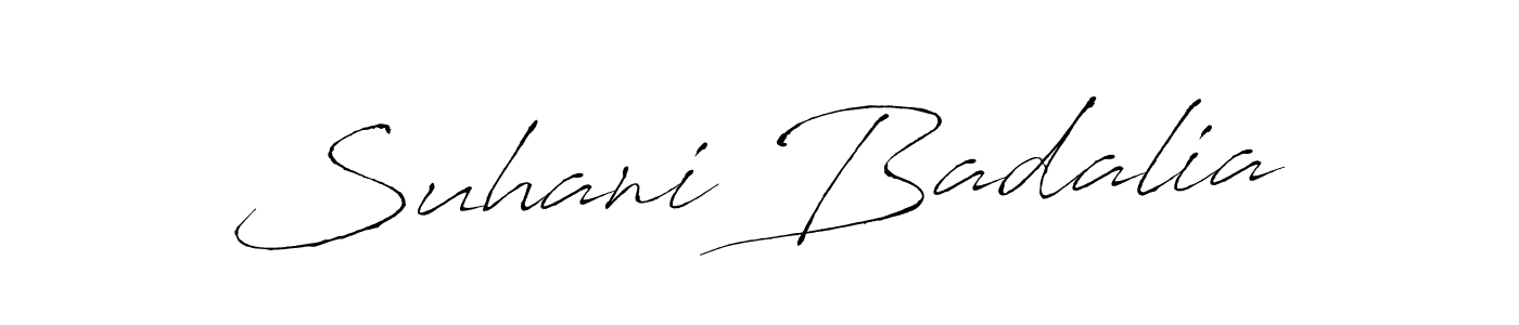 You can use this online signature creator to create a handwritten signature for the name Suhani Badalia. This is the best online autograph maker. Suhani Badalia signature style 6 images and pictures png
