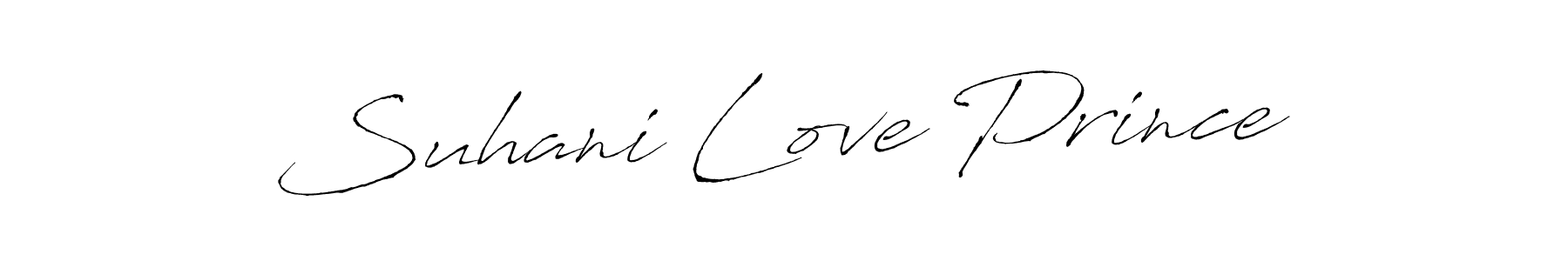 Create a beautiful signature design for name Suhani Love Prince. With this signature (Antro_Vectra) fonts, you can make a handwritten signature for free. Suhani Love Prince signature style 6 images and pictures png