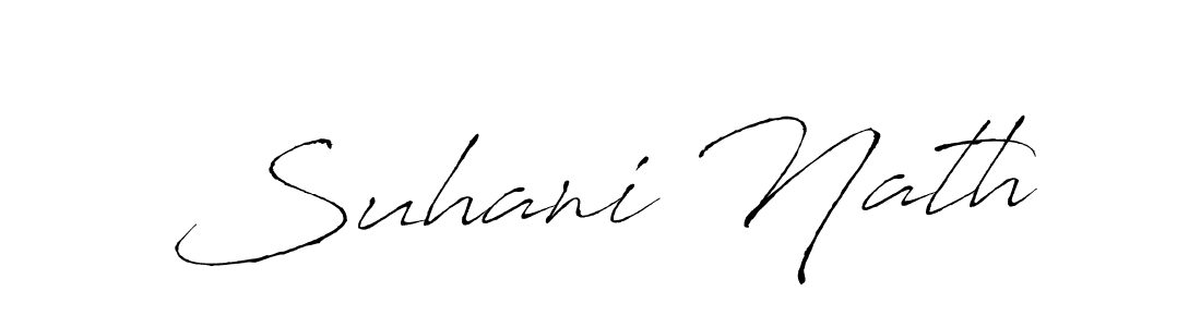 Make a beautiful signature design for name Suhani Nath. With this signature (Antro_Vectra) style, you can create a handwritten signature for free. Suhani Nath signature style 6 images and pictures png