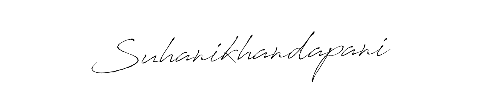 Make a beautiful signature design for name Suhanikhandapani. With this signature (Antro_Vectra) style, you can create a handwritten signature for free. Suhanikhandapani signature style 6 images and pictures png