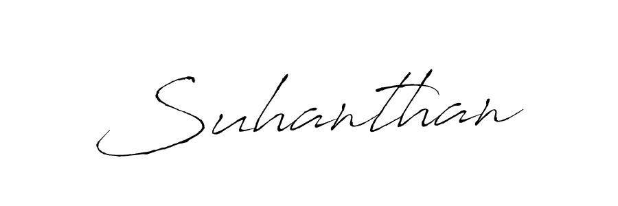 How to make Suhanthan signature? Antro_Vectra is a professional autograph style. Create handwritten signature for Suhanthan name. Suhanthan signature style 6 images and pictures png