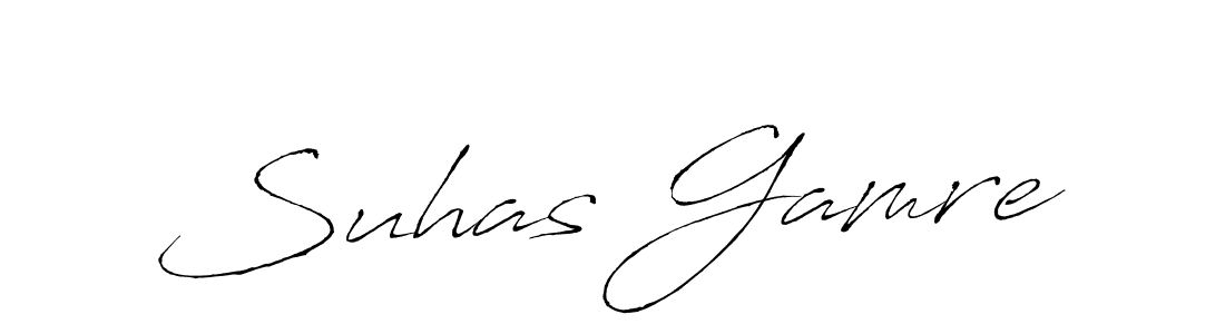 Design your own signature with our free online signature maker. With this signature software, you can create a handwritten (Antro_Vectra) signature for name Suhas Gamre. Suhas Gamre signature style 6 images and pictures png