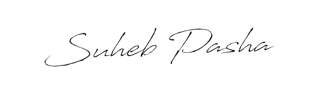 Design your own signature with our free online signature maker. With this signature software, you can create a handwritten (Antro_Vectra) signature for name Suheb Pasha. Suheb Pasha signature style 6 images and pictures png