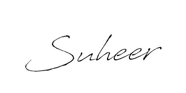 Use a signature maker to create a handwritten signature online. With this signature software, you can design (Antro_Vectra) your own signature for name Suheer. Suheer signature style 6 images and pictures png