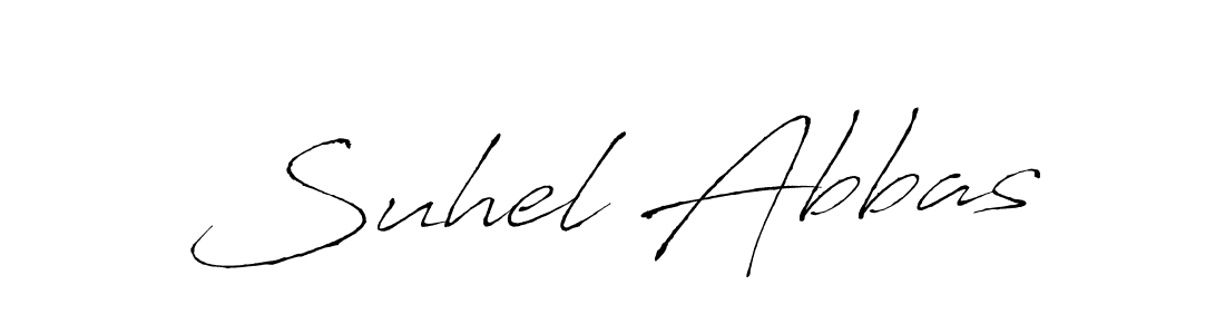 How to make Suhel Abbas name signature. Use Antro_Vectra style for creating short signs online. This is the latest handwritten sign. Suhel Abbas signature style 6 images and pictures png