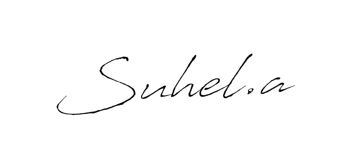 Use a signature maker to create a handwritten signature online. With this signature software, you can design (Antro_Vectra) your own signature for name Suhel.a. Suhel.a signature style 6 images and pictures png
