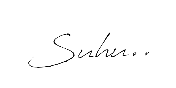 Create a beautiful signature design for name Suhu... With this signature (Antro_Vectra) fonts, you can make a handwritten signature for free. Suhu.. signature style 6 images and pictures png