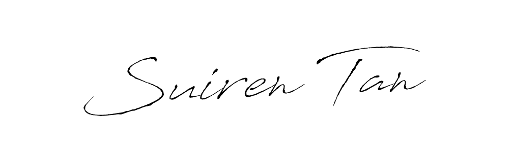Make a beautiful signature design for name Suiren Tan. With this signature (Antro_Vectra) style, you can create a handwritten signature for free. Suiren Tan signature style 6 images and pictures png