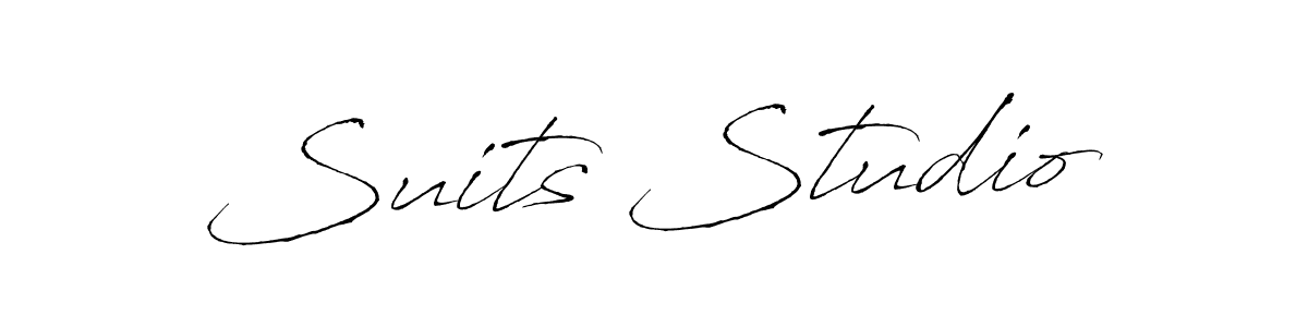 Design your own signature with our free online signature maker. With this signature software, you can create a handwritten (Antro_Vectra) signature for name Suits Studio. Suits Studio signature style 6 images and pictures png