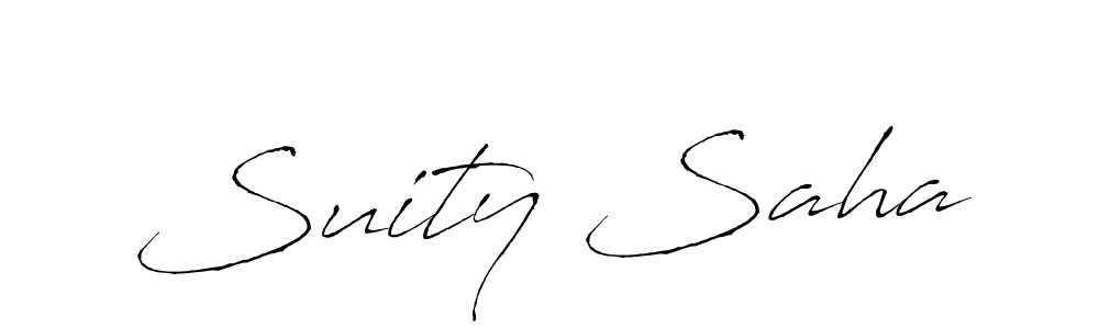 Design your own signature with our free online signature maker. With this signature software, you can create a handwritten (Antro_Vectra) signature for name Suity Saha. Suity Saha signature style 6 images and pictures png