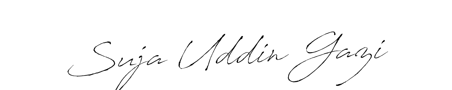 Design your own signature with our free online signature maker. With this signature software, you can create a handwritten (Antro_Vectra) signature for name Suja Uddin Gazi. Suja Uddin Gazi signature style 6 images and pictures png