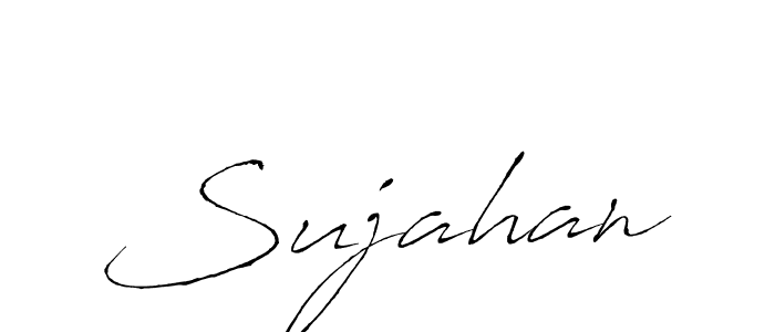 How to make Sujahan name signature. Use Antro_Vectra style for creating short signs online. This is the latest handwritten sign. Sujahan signature style 6 images and pictures png