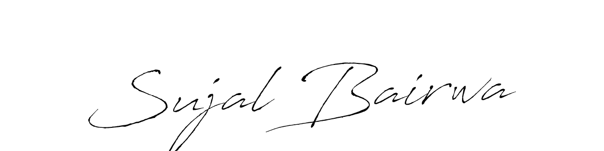How to make Sujal Bairwa name signature. Use Antro_Vectra style for creating short signs online. This is the latest handwritten sign. Sujal Bairwa signature style 6 images and pictures png