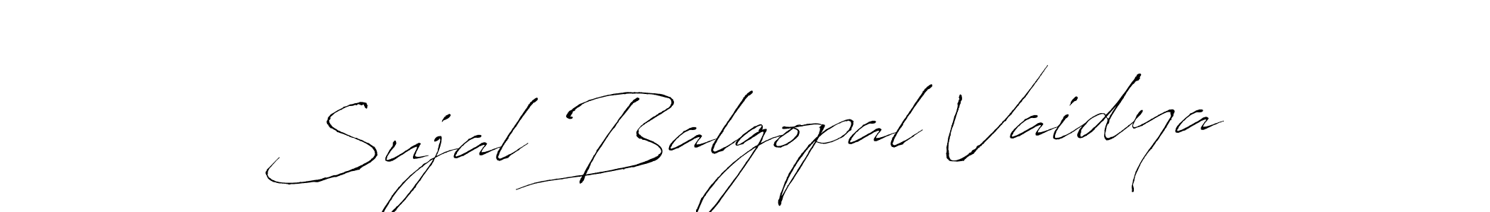 Create a beautiful signature design for name Sujal Balgopal Vaidya. With this signature (Antro_Vectra) fonts, you can make a handwritten signature for free. Sujal Balgopal Vaidya signature style 6 images and pictures png