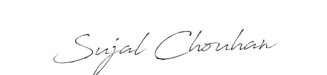 How to make Sujal Chouhan name signature. Use Antro_Vectra style for creating short signs online. This is the latest handwritten sign. Sujal Chouhan signature style 6 images and pictures png