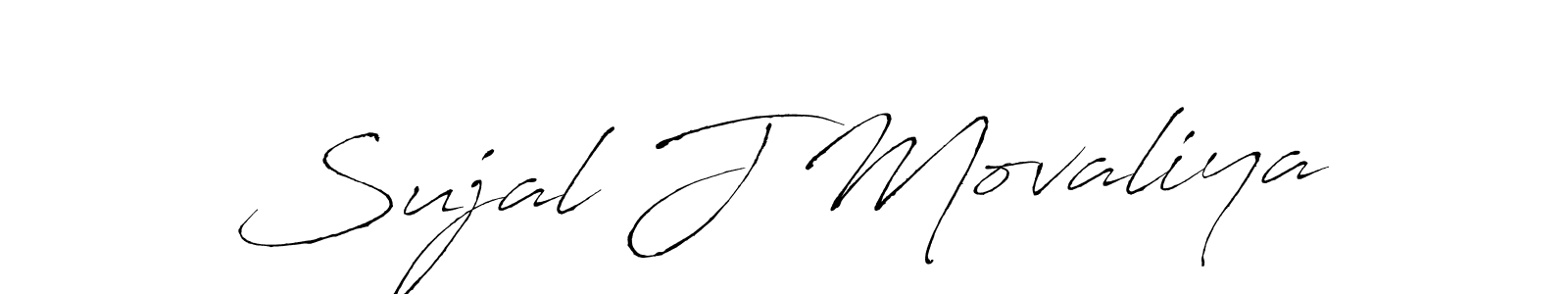 This is the best signature style for the Sujal J Movaliya name. Also you like these signature font (Antro_Vectra). Mix name signature. Sujal J Movaliya signature style 6 images and pictures png