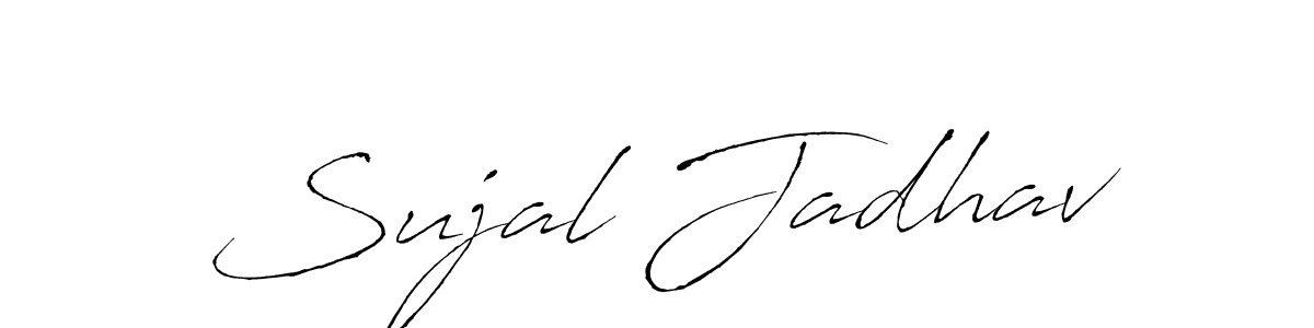 This is the best signature style for the Sujal Jadhav name. Also you like these signature font (Antro_Vectra). Mix name signature. Sujal Jadhav signature style 6 images and pictures png