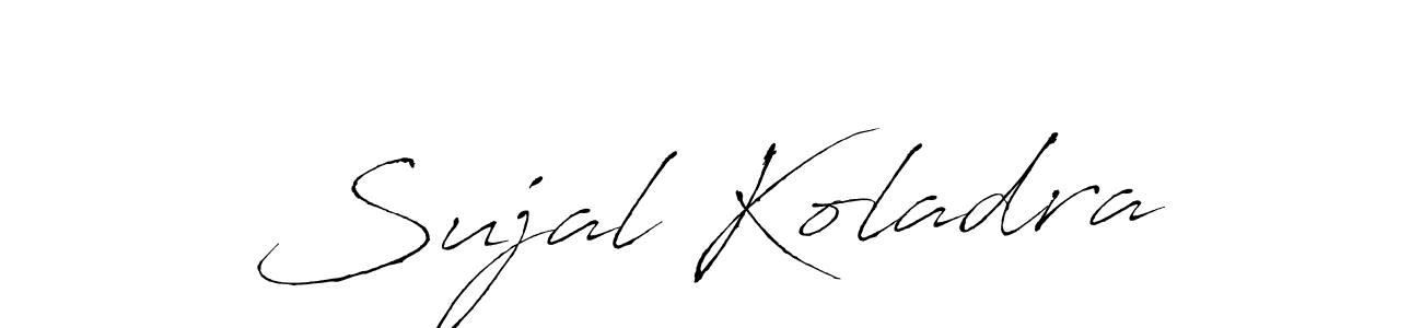 if you are searching for the best signature style for your name Sujal Koladra. so please give up your signature search. here we have designed multiple signature styles  using Antro_Vectra. Sujal Koladra signature style 6 images and pictures png